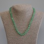 Necklace Jade Natural Stone Faceted Cube 7x7mm, 50cm Length