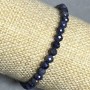 Bracelet Sapphire faceted bead, diameter 4–5 mm±, length 18 cm±, stretch