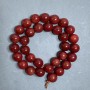 Red Jasper Beads smooth round 12mm diameter, on thread, length 38cm+