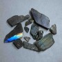 Unpolished Labradorite Souvenir Stone 15-47×8-32 mm ± (per 100 g)