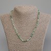 Emerald Necklace Faceted Cube Beads, 4x4mm diameter, 45cm length ± with clasp