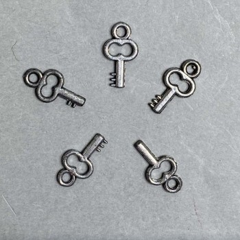 Clearance! Packaging 0.5 kg Findings Pendant Key Plastic Color: Dark Silver, Size 20x11x3mm±, Hole Diameter 3mm+