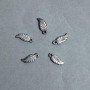 CLEARANCE! Packaging 0.5 kg Findings pendant Leaf plastic color dark silver, dimensions 17x7x3mm± hole diameter 2mm+