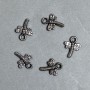 CLEARANCE! Packaging 0.5 kg Findings Pendant Butterfly plastic color dark silver, size 19x15x3mm± hole diameter 3mm+