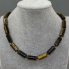 Tiger’s Eye Cylinder Necklace 17x8 mm, length 50 cm, with clasp