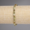 Grosular Garnet Faceted Cube 4x4mm+, length 18mm+ Stretch Bracelet