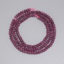 Ruby Beads Faceted Rondelle 4x3mm, 39cm+/- on Thread