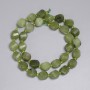 Jadeite Beads Faceted Diamond-shaped 10x9mm+- Seed Beads 3mm+-, 38cm+- on String