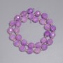 Lavender Amethyst Faceted Rondelle Beads 10x9mm ±, 3mm+ seed beads, 36cm± strand