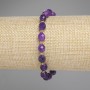 Sugilite Bead Bracelet, faceted grain, 8×6 mm ±, bead 3 mm ±, length 18 cm ±, stretch