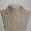 Chrysoprase Olivine Faceted Cube Bead Necklace, 5x5mm diameter, 45mm length, with clasp