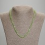 Chrysoprase Olivine Faceted Cube Bead Necklace, 5x5mm diameter, 45mm length, with clasp