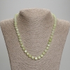 Chrysoprase Olivine Beaded Cube Necklace, 6.5x6.5 mm cube faceted beads, 45 cm length with clasp