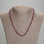 Faceted Tourmaline Bead Necklace, 6x5 mm, length about 45 cm, with clasp