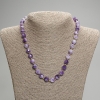 Sugilite Necklace Faceted Bead, 9.5×8.5 mm, 3 mm seed beads, 45 cm length with clasp