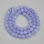Aquamarine Beads Smooth Sphere 6.5 mm on Thread, 38 cm length ±