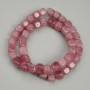 Tourmaline Beads Cubes, 7x7mm, 38cm length on beading thread