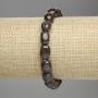 Bronzite Bead Bracelet with Tumbled Stones, diameter 8-12x7-10mm, stretch, length 18cm