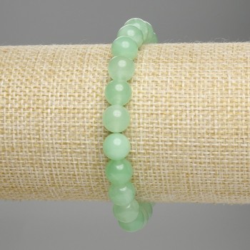 Amazonite Bead Bracelet, smooth round beads 8mm, length 18cm, stretchy