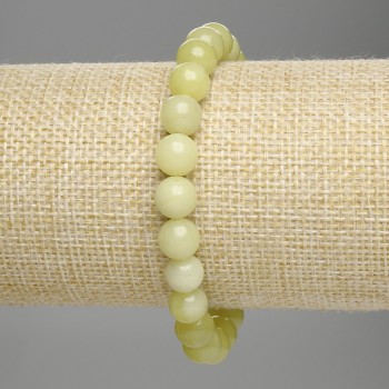 Bracelet Citrine (loose) smooth beads, diameter 7.5mm±, length 18cm± stretch