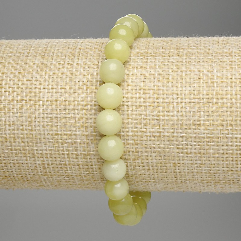 Bracelet Citrine (loose) smooth beads, diameter 7.5mm±, length 18cm± stretch