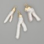 Pendant with Baroque Pearls in Golden Metal, diameter assortment 25-44×14-16mm ± assortment size