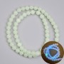 Onyx Beads Blue Glow Smooth Round 6mm +-, Threaded 37cm+-