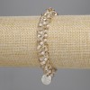 Hair Elastic with White Beads 3mm+ and Faceted Beads 4–5×4mm+