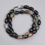 Agate Barillo Beads, 12x8mm diameter, 39cm length on thread