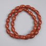 Carnelian Barilo Beads, 12×8mm, on a thread, 39cm+ length