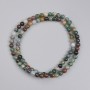 Jasper Beads multicolor smooth ball, diameter 4–5 mm± on monofilament, length 38 cm+