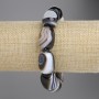 Agate Baril Bracelet, diameter 19x15mm+- barrel 8x1mm+-, length 18cm +- stretch