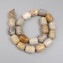 Beads of Fossilized Coral Barrel-shaped, 19×15 mm±, on thread, 40 cm+ length