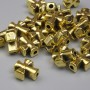 Bead Bail Cross Insert Gold Color, 9×8 mm ± hole 1.7 mm ± packaging 20 g (~21 pcs)