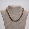 Smoky Topaz Necklace with Smooth Beads, 8mm diameter, 45cm length plus/minus with clasp