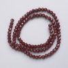 Czech Crystal Beads on Thread - Burgundy Matte Faceted Rondelle, 3.5×3 mm + -, Length 32 cm +