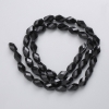 Beads Czech Crystal onThread Black Matte Faceted Diamond, diameter 9x5mm + -, thread length 41cm +