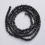 Beads Czech Crystal on Thread Black Matte Faceted Bead, diameter 3.5mm + -, length 49cm +