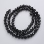 Beads Czech Crystal on a Thread Black Matte Faceted Sphere, 5mm diameter + -, length 40cm +