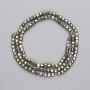 Pyrite Beads Faceted Cube 3x3mm± on Thread, 39cm+ Length