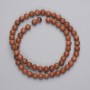 Aventurine Beads, Golden Sand, smooth round, 6mm diameter ± on thread, length 37cm+