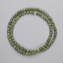 Tiger's Eye Beads Smooth Round 4–5 mm on a Beadline, 39 cm+ length