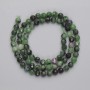 Zoisite Beads Faceted Sphere 5mm, on a thread, length 38cm+