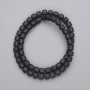 Black Volcano Lava Beads Cylinder 6x6mm ± on thread, length 38cm+