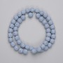 Blue Volcano Lava Beads Round 8mm on Thread, 38cm+ length