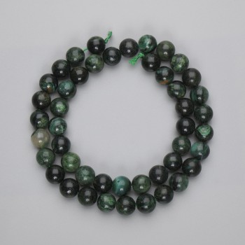 Emerald Beads Smooth Round 8.5 mm on Thread, length 39 cm +/-