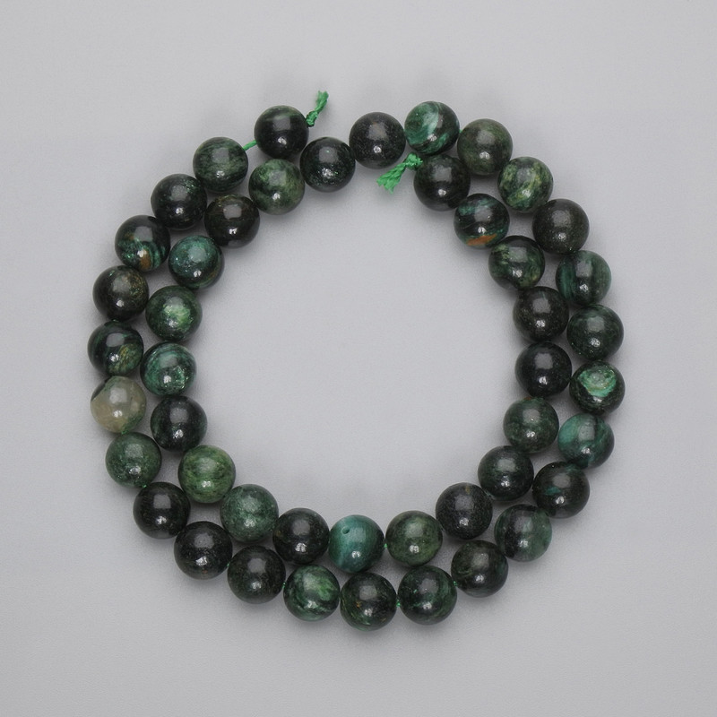Emerald Beads Smooth Round 8.5 mm on Thread, length 39 cm +/-