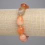 Bracelet Sardonyx Tumbled, diameter 13-17x11-13mm±, 3mm+ beads, length 18cm±, stretch
