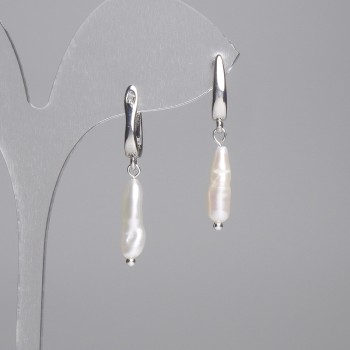 Baroque Pearl Earrings 15×5mm ±, length 30mm ± (assortment size)