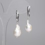 Baroque Pearl Earrings 18x11mm +-, length 42mm+-